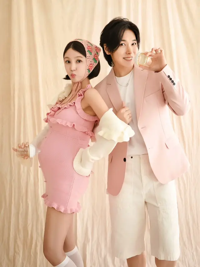 Sungmin Super Junior dan istrinya, Kim Saeun. (Instagram/ shantokki32)