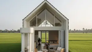 Rumah Sederhana di Tengah Sawah. Foto: Gemini