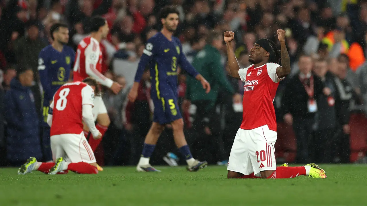 Selebrasi Arsenal usai lolos ke final Liga Champions 2025/2026