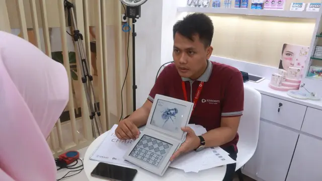 Proses pemeriksaan penglihatan tiga dimensi