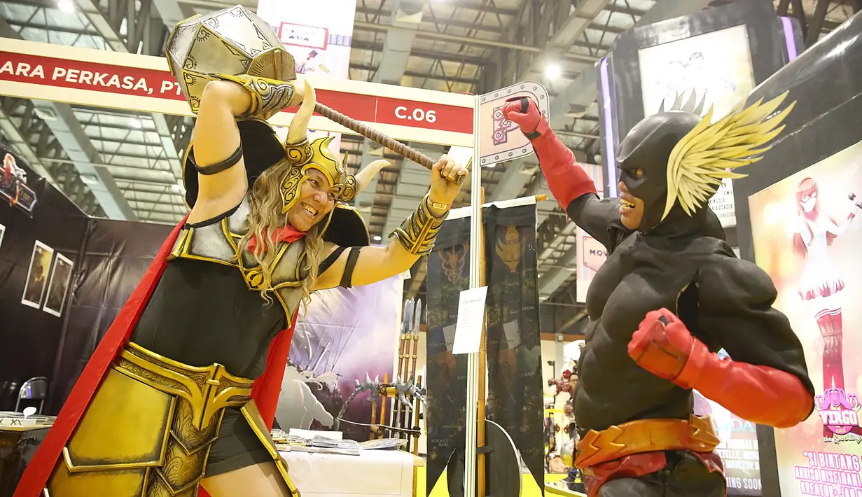 Hadirnya ikon dunia pop Internasional ini merupakan wadah bagi para pelaku industri kreatif dan pop culture di tanah air. Pasalnya Popcon Asia ini siap memfasilitasi berbagai pihak yang ingin membesarkan karyanya. (Bambang E.Ros/Bintang.com)