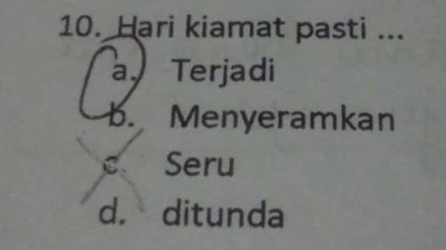 10 Soal dan Jawaban Aneh Menurut Netizen Ini Bikin Tepuk Jidat