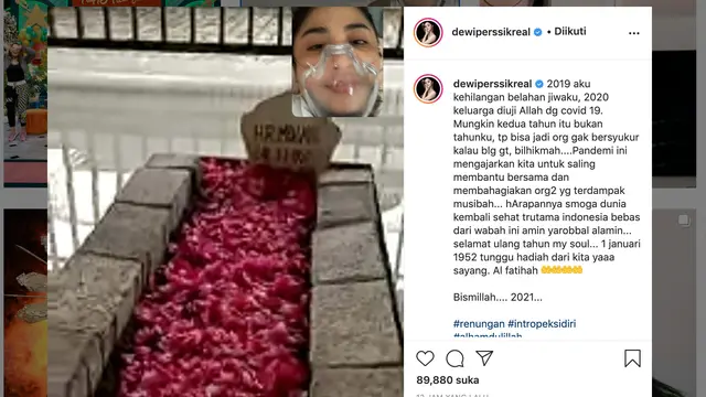 Unggahan Dewi Perssik. (Foto: Instagram @dewiperssikreal)
