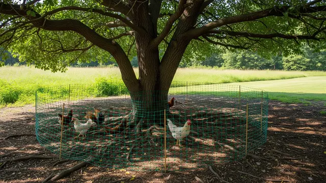 Kebun Ayam dengan Pagar Paranet