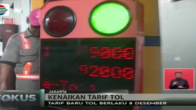 Terhitung mulai 8 Desember pukul 00.00 WIB, PT Jasa Marga akan memberlakukan tarif tol baru untuk lima kota, salah satunya Jakarta.