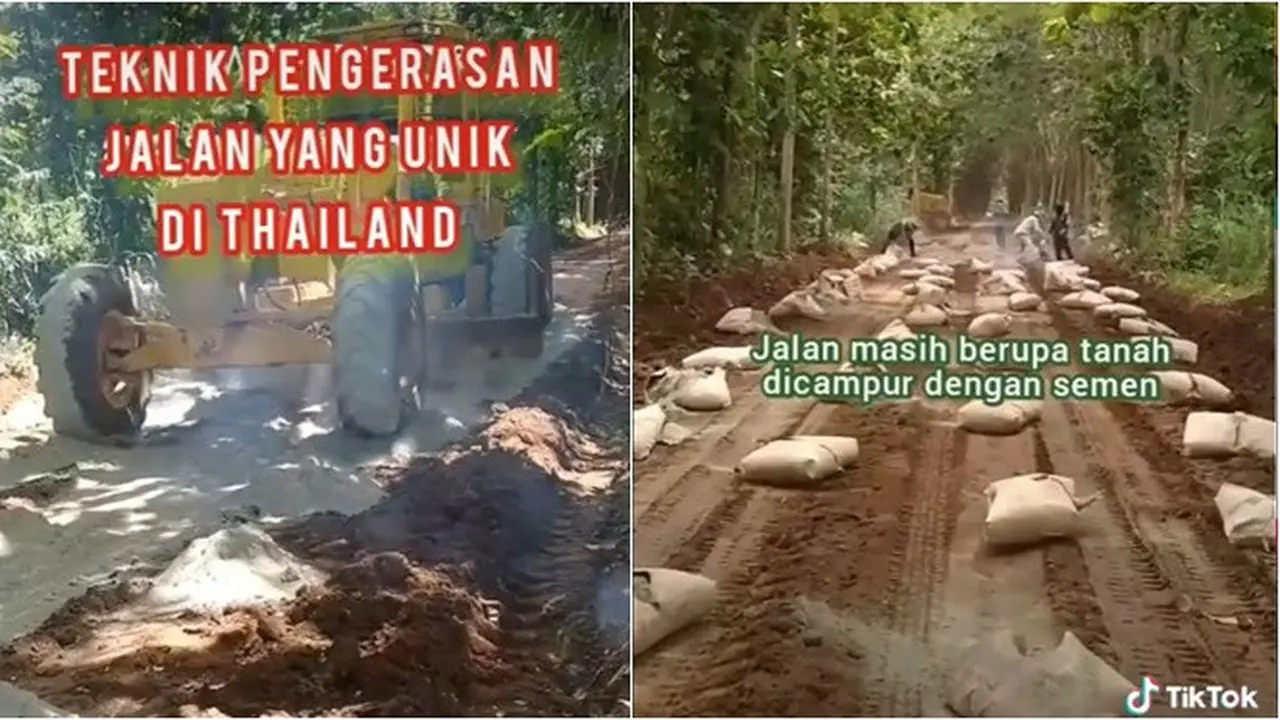 Viral Cara Unik Pengerasan Jalan di Thailand, Ternyata Pernah Dicoba Indonesia