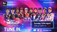 MotoGP Virtual Race Jilid II, Minggu (12/4/2020). (Twitter/MotoGP)