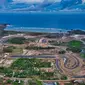 Tampak progres pembangunan Sirkuit Mandalika, Lombok yang diplot untuk menggelar MotoGP Indonesia. Gambar ini diambil pada Januari 2021. (MGPA)