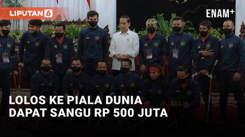 VIDEO: Jokowi Beri 'Sangu' Rp 500 Juta untuk Tim Sepak Bola Amputasi Nasional
