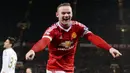 Selama kariernya bersama Setan Merah, Rooney sendiri sudah 22 kali tampil dalam laga kontra City. Dari 22 laga tersebut, ia membawa United menang sepuluh kali dan imbang empat kali. Sisanya, delapan pertandingan, ia harus menelan kekalahan. (AFP/Oli Scarff)