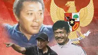 Timnas Indonesia - Bertje Matulapelwa, Indra Sjafri, Rahmad Darmawan (Bola.com/Adreanus Titus)