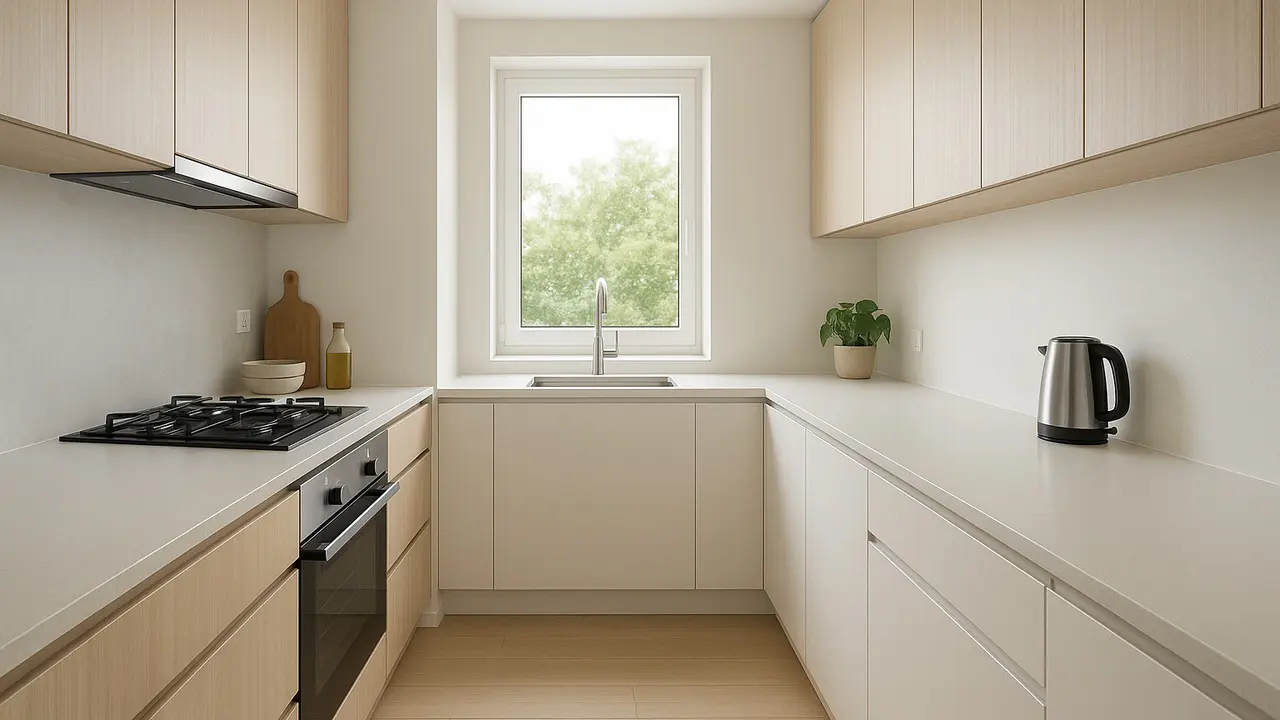 Model Dapur Sempit dengan Kabinet Minimalis, Bikin Rumah Mungil Lega/Ilustrasi AI