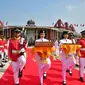 Kachina Ozora, Purna Paskibraka dari Kalimantan Tengah ditunjuk menjadi pembawa bendera merah putih dari Monas, Jakarta menuju IKN, Kalimantan Timur pada kirab yang digelar Sabtu (10/8/2024). Kirab bendera ini merupakan rangkaian peringatan HUT ke-79 RI yang dipusatkan di IKN. (Foto: Rusman - Biro Pers Sekretariat Presiden)