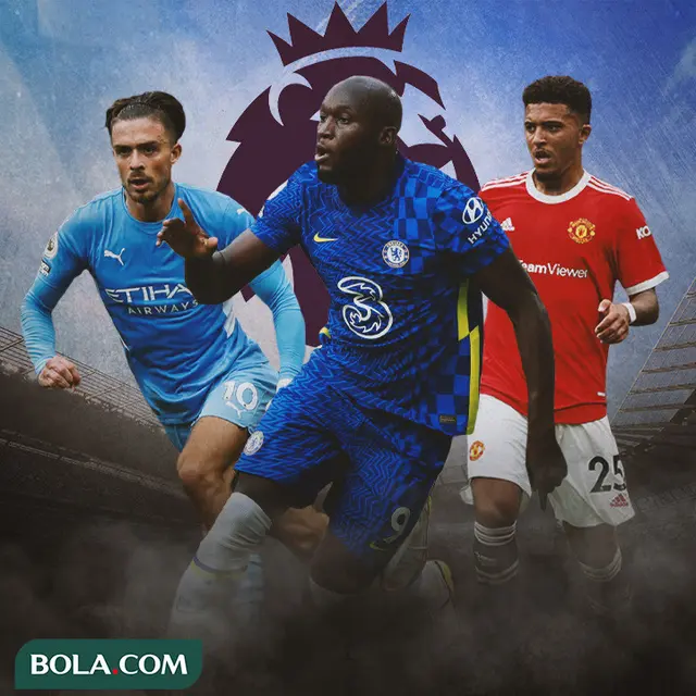 Premier League - Jack Grealish, Romelu Lukaku, Jadon Sancho