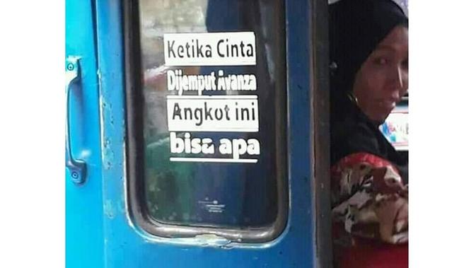 6 Tulisan Tentang Cinta di Angkot Ini Bikin Geleng Kepala (sumber: Instagram.com/awreceh.id)