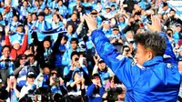 Pemain Yokohama FC asal Jepang, Kazuyoshi Miura. (AFP/Toru Yamanaka)
