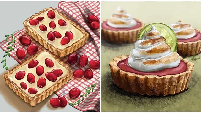 6 Potret Ilustrasi Makanan Ini Detailnya Bak Sungguhan, Bikin Ngiler