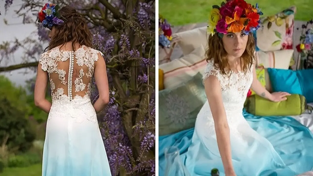 Inspirasi Gaun Pengantin dengan Efek Gradasi yang Cantik