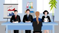 Ilustrasi sidang skripsi, wawancara kerja. (Image by macrovector on Freepik)