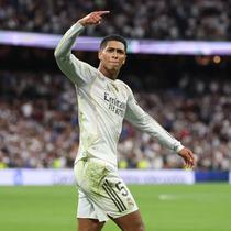 Selebrasi Jude Bellingham saat Real Madrid menang 2-1 atas Barcelona di LaLiga 2025/2026 (AFP)