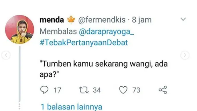 tebak pertanyaan debat (foto: @dramatwitter.id)