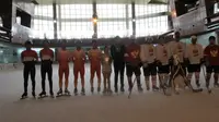 Tim hoki es Indonesia yang akan berlaga di Asian Winter Games 2017 di Sapporo, Jepang. (Istimewa)