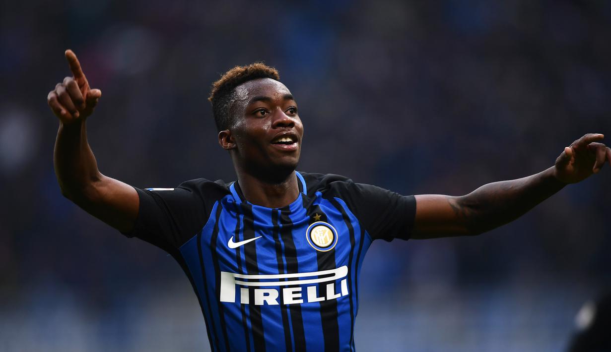 8. Yann Karamoh - Yann Karamoh bergabung ke Inter Milan pada 2017 setelah direkrut dari Caen. Karamoh diberi nomor punggung 7 pada awal musim 2018-19, namun hanya sekali menggunakannya karena ia dipinjamkan ke Bordeaux. (AFP/Marco Bertorello)