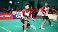Pebulutangkis junior PB Djarum saat menunjukkan kemampuan di partai final Graha Padma Walikota Cup 2024 di Semarang. Foto: Liputan6.com/ Felek Wahyu