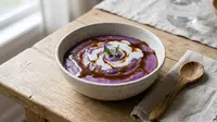 Resep Bubur Sumsum Ubi Ungu dengan Gula Merah, Lembut dan Manis Legit