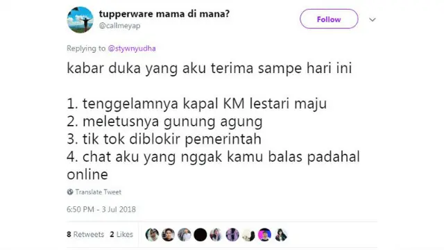 Cuitan pemblokiran Tik Tok 8