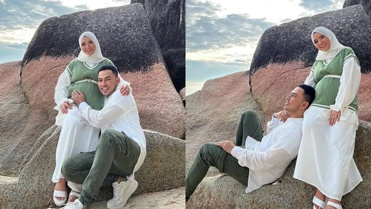 Hamil Anak Pertama, Ini 5 Maternity Shoot Fikoh LIDA dan Fomal