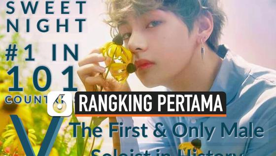 VIDEO: 'Sweet Night' BTS V Duduki Puncak Tangga Lagu di 101 Negara