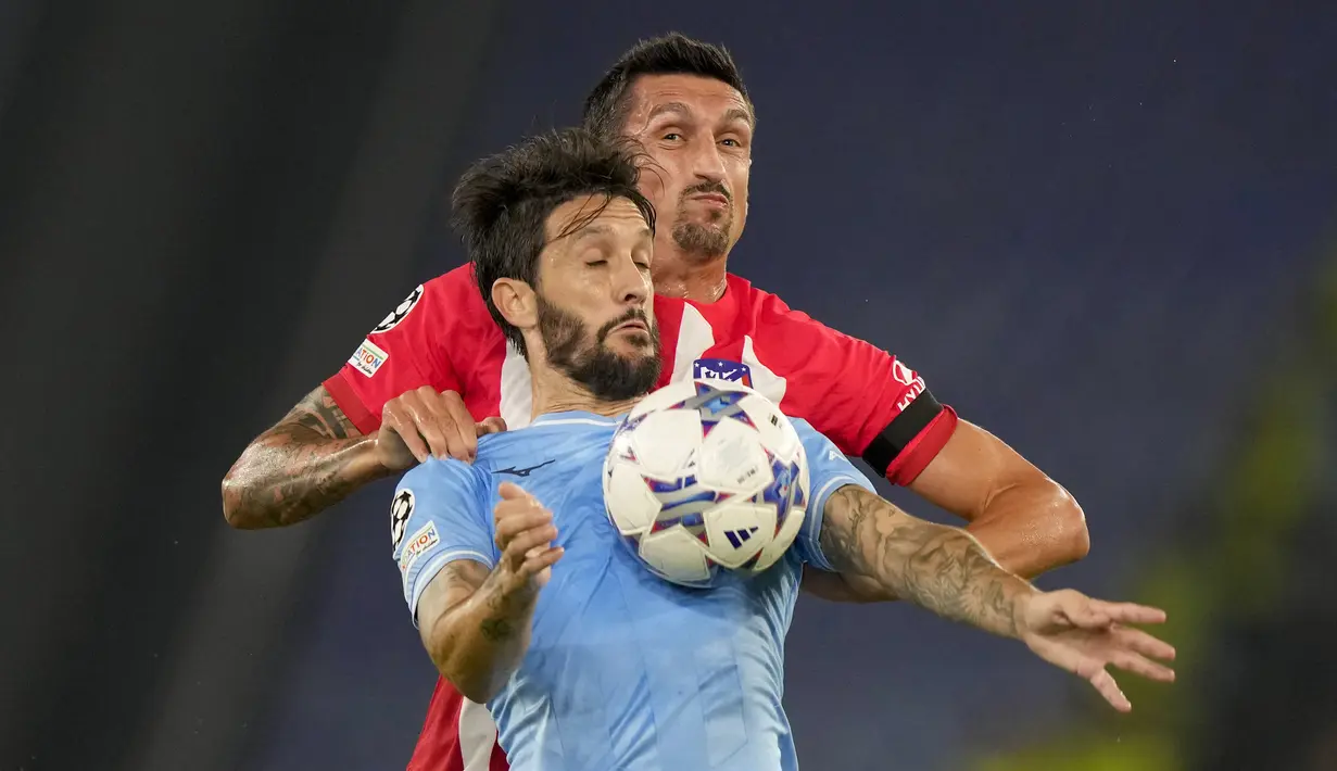 Dengan hasil ini, Atletico dan Lazio berturut-turut di posisi 2-3 Grup E Liga Champions dengan masing-masing mengoleksi satu poin. (AP Photo/Andrew Medichini)