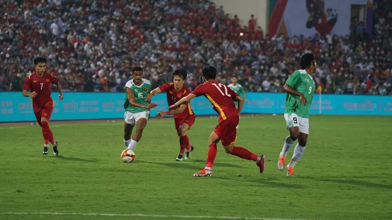 Timnas Indonesia U-23 kalah 0-3 dari Vietnam. (PSSI).