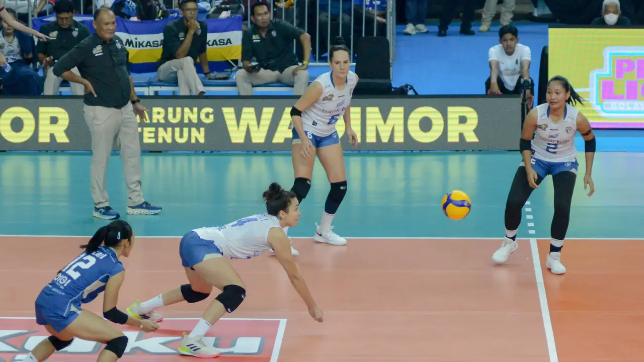 Aksi pemain Bandung bjb Tandamata di Proliga 2026