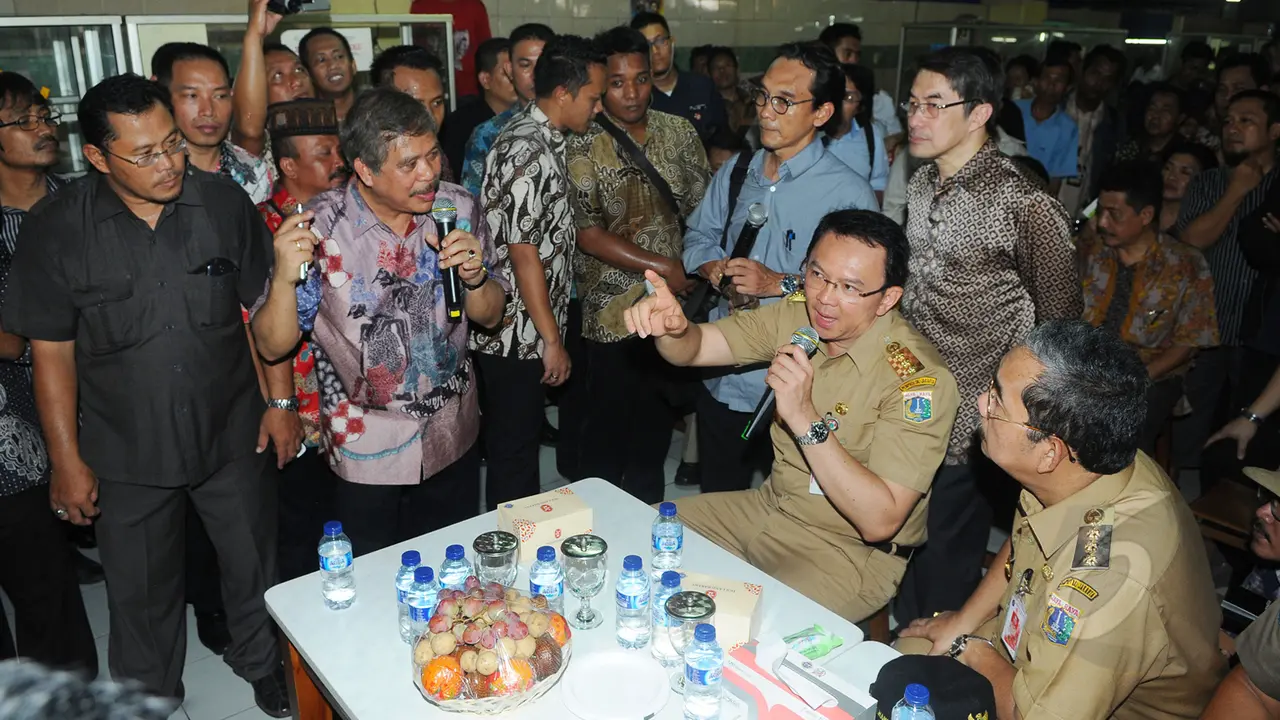 Ahok Tinjau Kondisi Pasar Blok G Tanah Abang