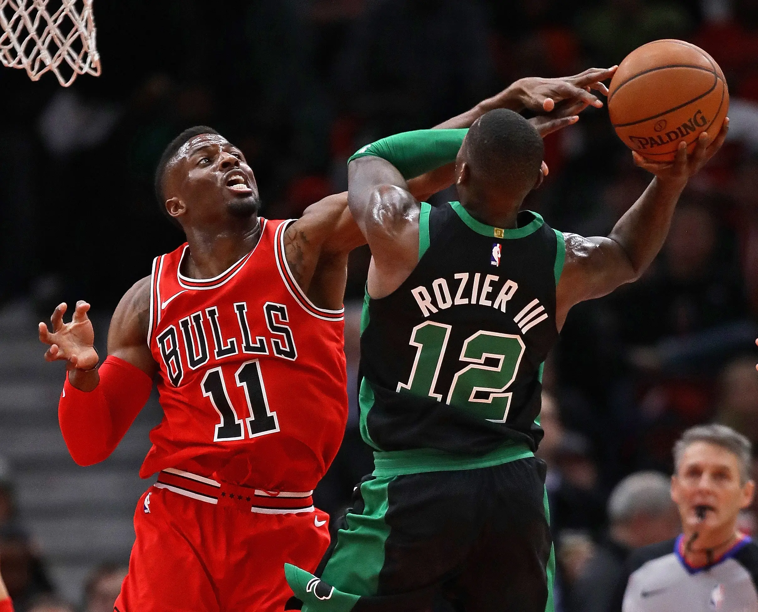 Pemain Boston Celtics, Terry Rozier tak berkutik menghadapi perlawanan Bulls (JONATHAN DANIEL / GETTY IMAGES NORTH AMERICA / AFP)