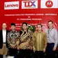 Peresmian fasilitas produksi Lenovo-Motorola di pabrik TDK, Serang, Banten. 