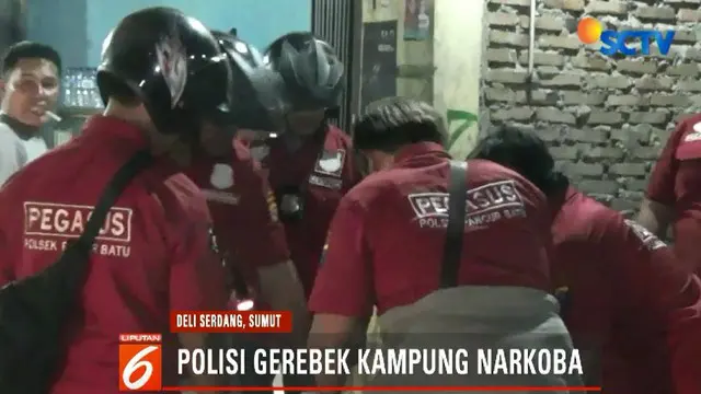 Polisi Gerebek Kampung Narkoba dan Judi di Deli Serdang