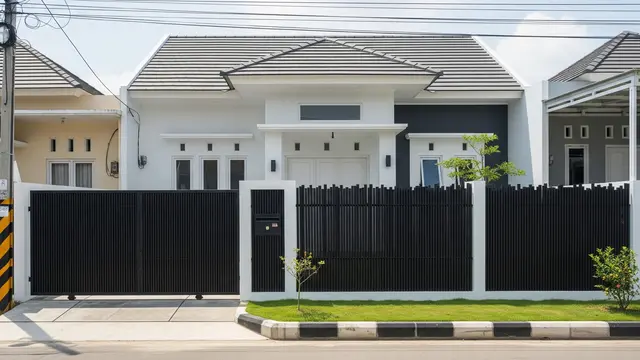 Pola Vertikal Rapat dengan Cat Duco Hitam Doff