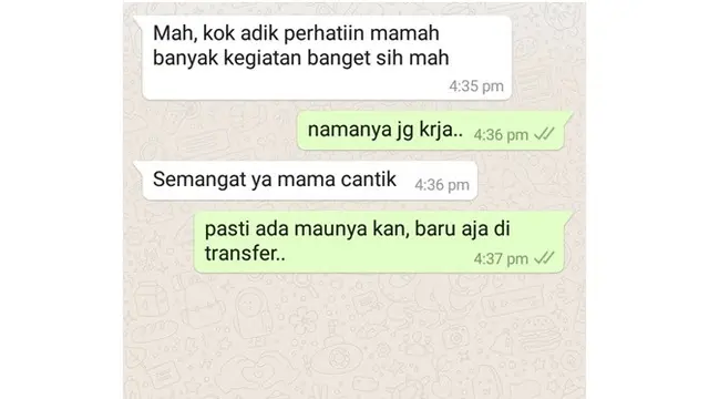 5 Chat Anak Beri Semangat ke Ibu Ini Bikin Geleng Kepala