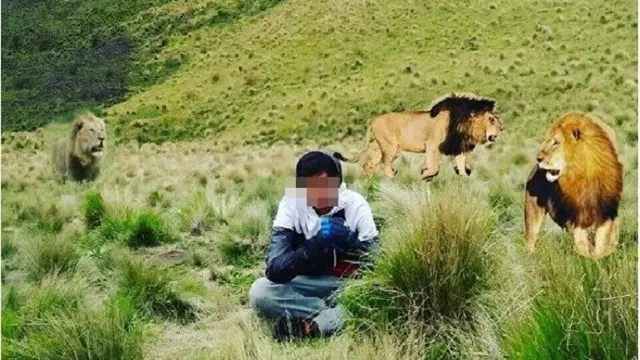 Editan Foto Bareng Hewan Buas Ini Justru Bikin Ketawa Geli