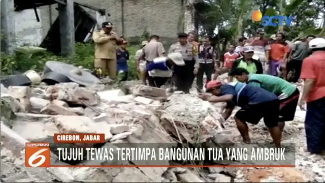 Tembok 15 Meter Ambruk Timpa Sanggar Seni di Cirebon