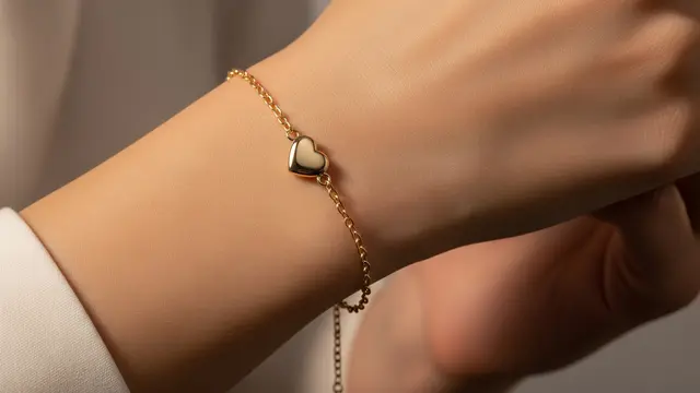 Heart Charm Chain Bracelet