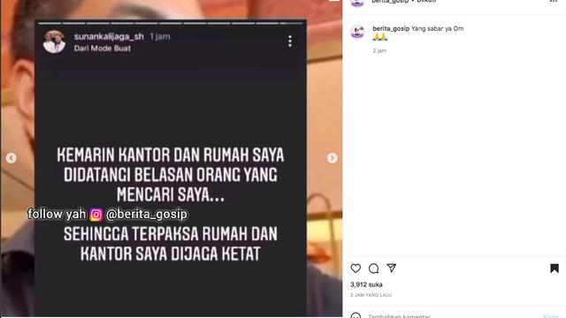 Sunan Kalijaga Mengaku Didatangi Belasan Orang Tak Dikenal, Imbas Bela Doddy Sudrajat?