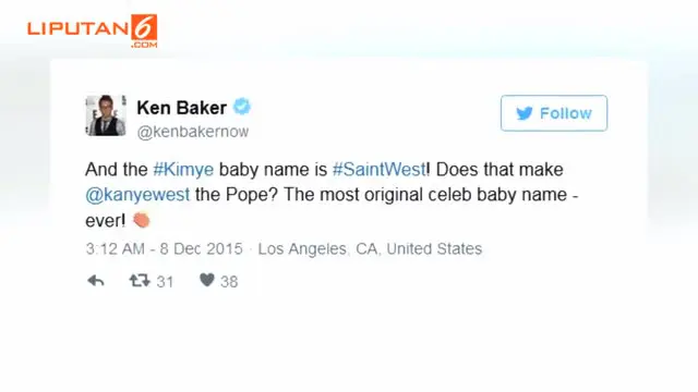 Berbagai Lelucon Tentang Nama Anak Kim Kardashian dan Kanye West