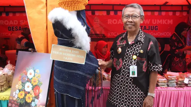 Kain tenun Kluwung Desa Tajug, Purbalingga dengan ragam fungsi yang kekinian. (Foto: Liputan6.com/Humas PBG/Galoeh Widura)