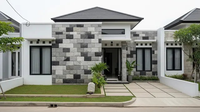 Model Batu Alam Depan Rumah Minimalis Model Batu Granit
