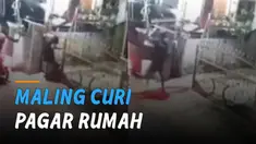 Dua orang maling terekam CCTV jalan mencuri pagar rumah warga. Peristiwa itu terjadi di Komplek Perumahan Parit Pangeran Pati, Pontianak, Kalimantan Barat.