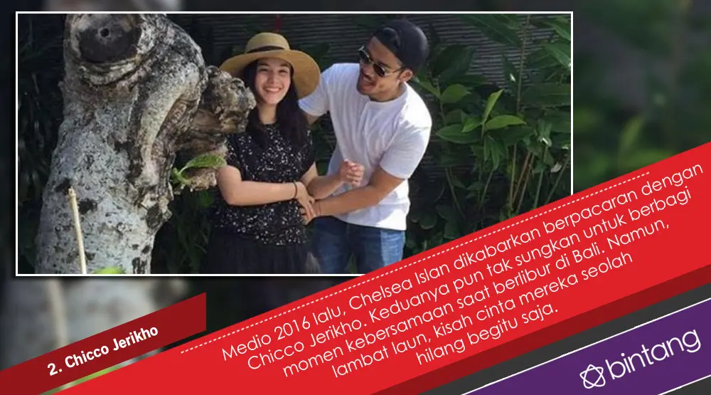 Asmara Chelsea Islan Sebelum Isu Pacaran dengan Bastian Steel. (Foto: Instagram/chicco.jerikho,  Desain: Nurman Abdul Hakim/Bintang.com)